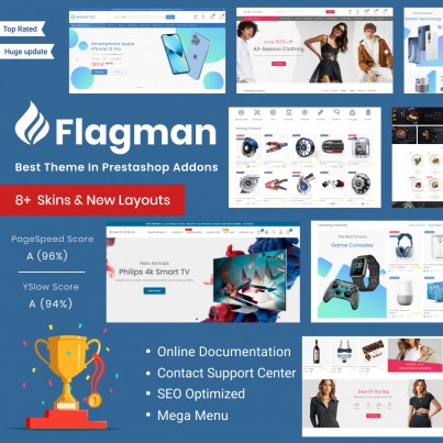 Flagman - Multi-Layouts with New Skins Prestashop Template