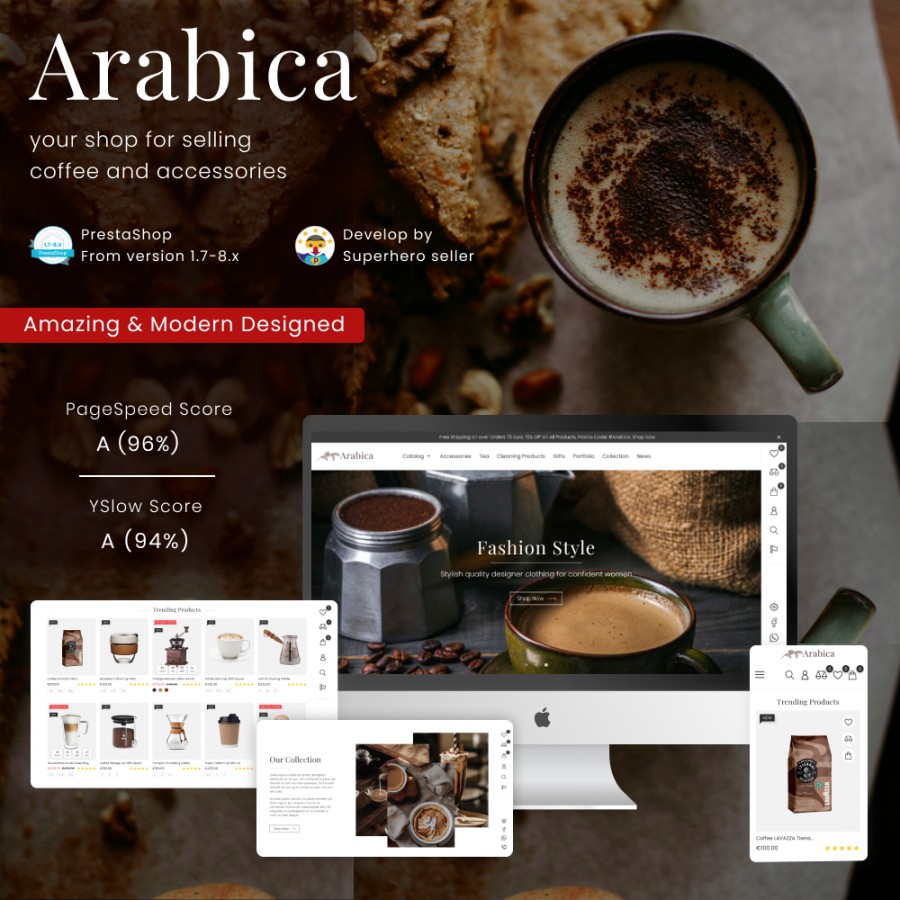 Prestashop Theme Arabica - Coffee and Tea, Equipment for Making Drinks