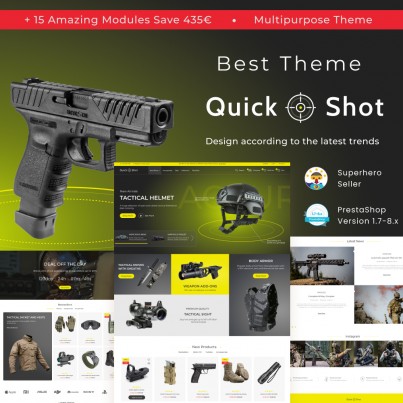 Quick Shot - Weapons, Hunting, Sports, Fishing Store Template