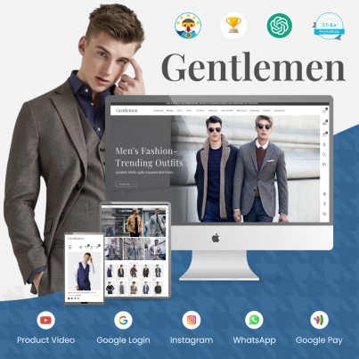 Gentlemen - Fashion & Shoes, Accessories Prestashop Theme