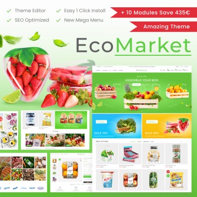 Ecomarket - Organic Food and Wine Store, Restaurant Template