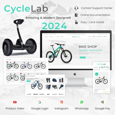 CycleLab - Bicycle Rental, Sport, Activities & Travel Template
