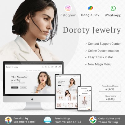 Doroty - Jewelry & Watch, Fashion Accessories Template