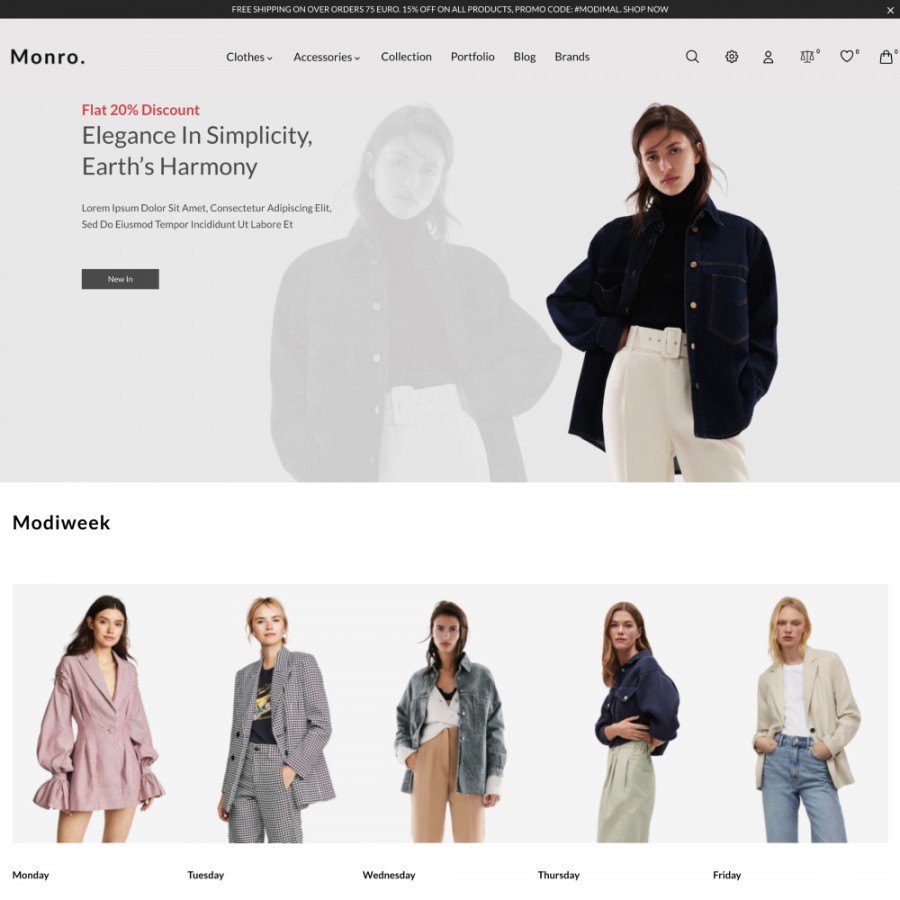 Monro - Fashion, Clothing, Accessories, Lingerie Prestashop Theme