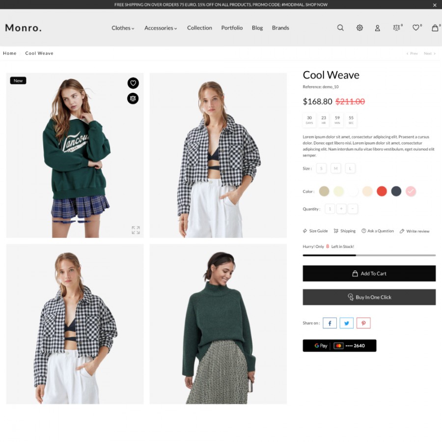 Monro - Fashion, Clothing, Accessories, Lingerie Prestashop Theme