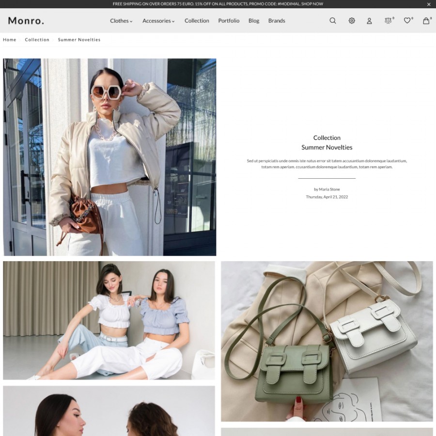 Monro - Fashion, Clothing, Accessories, Lingerie Prestashop Theme