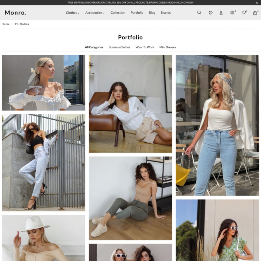 Monro - Fashion, Clothing, Accessories, Lingerie Prestashop Theme