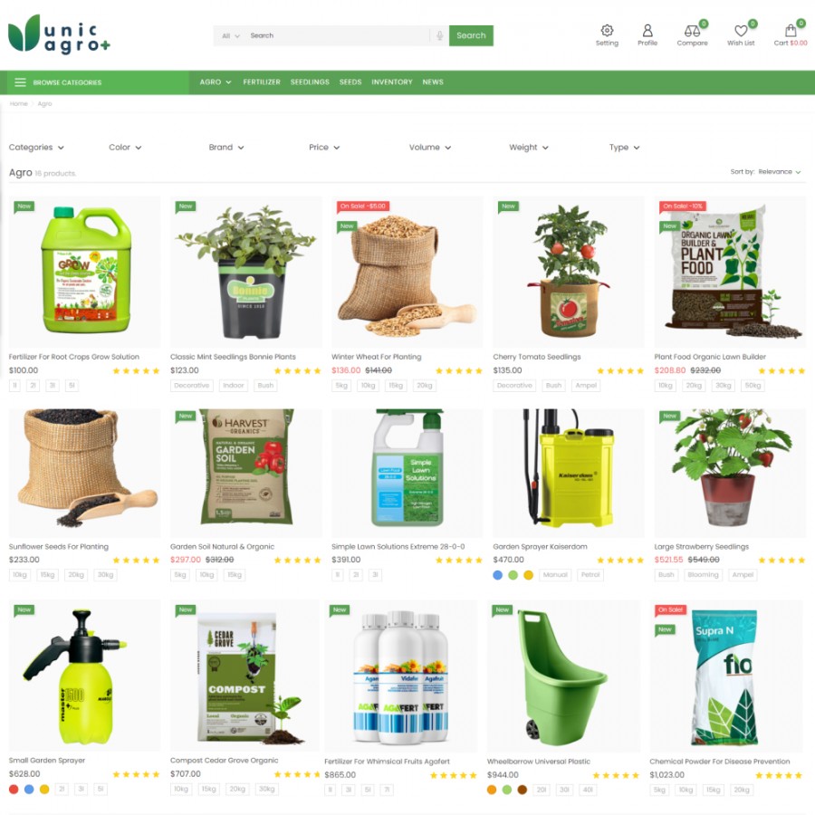 Unic Agro - Fertilizer & Agriculture, Garden Store Prestashop Theme