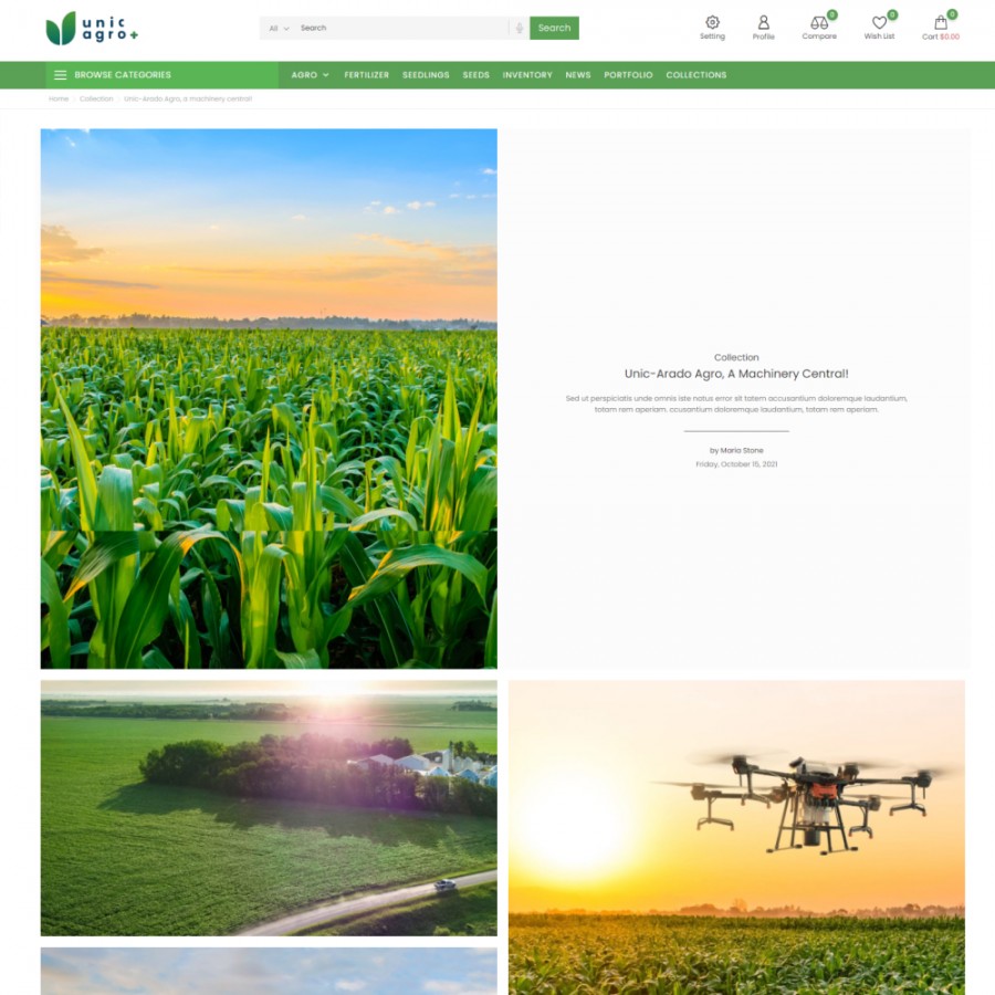 Unic Agro - Fertilizer & Agriculture, Garden Store Prestashop Theme