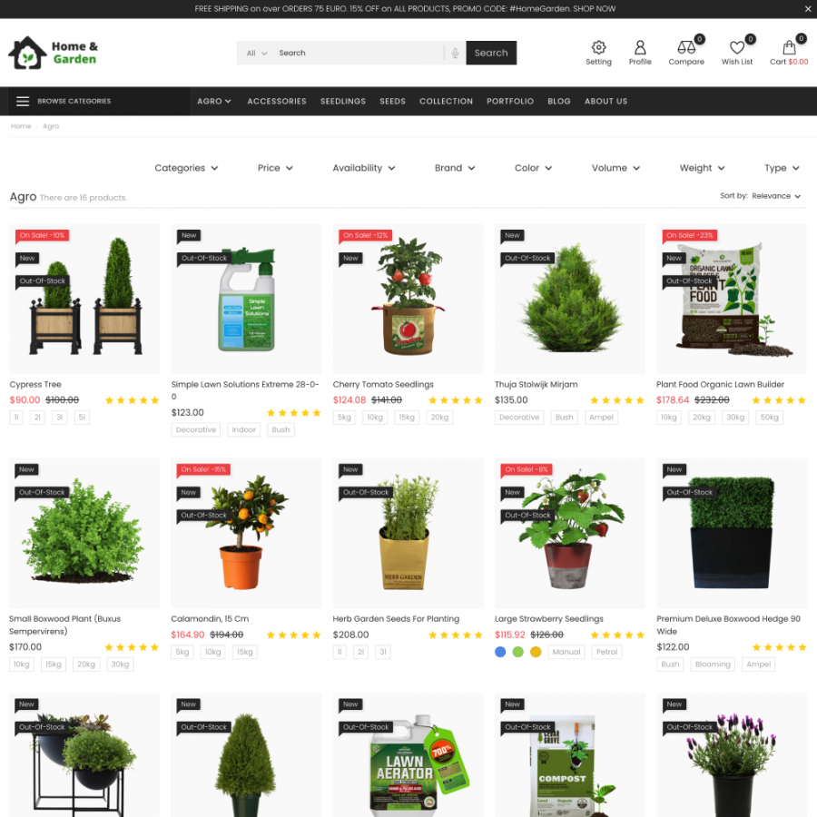 Home and Garden - Agriculture, Farm and Flowers Store Prestashop Theme