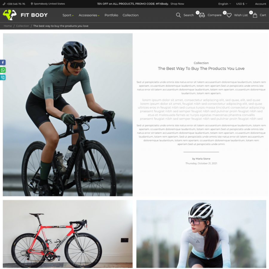 FitBody - Sports equipment, Yoga, Nutrition, Travel Prestashop Theme