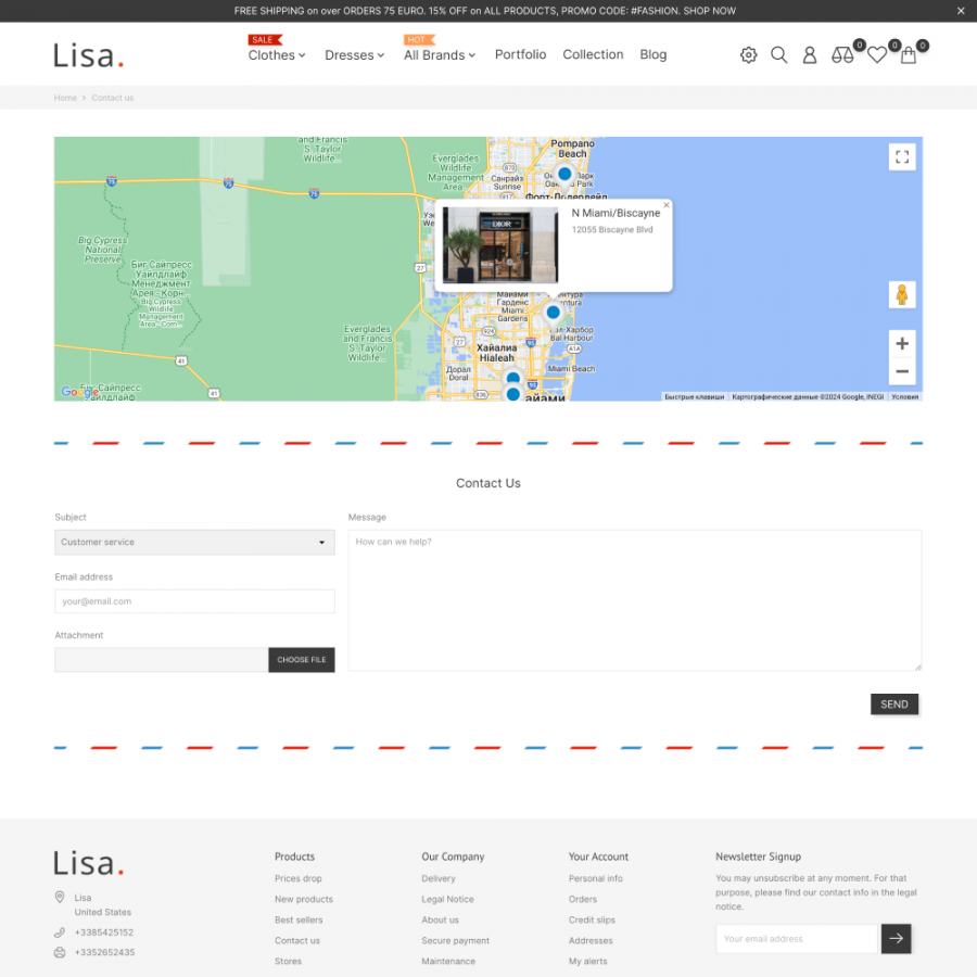 Lisa - Fashion Store, Clothes, Underwear & Jewelry Prestashop Theme