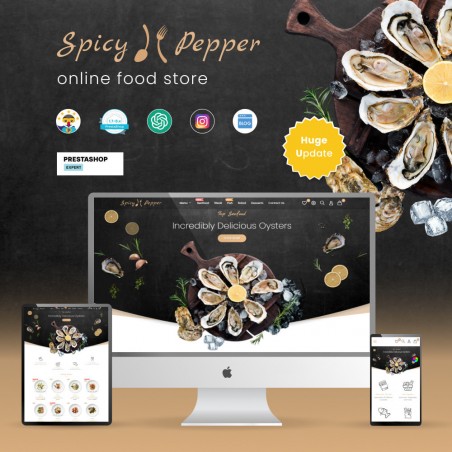 Spicy Pepper - Restaurant & Food, Supermarket, Wine, Coffe Prestashop Theme