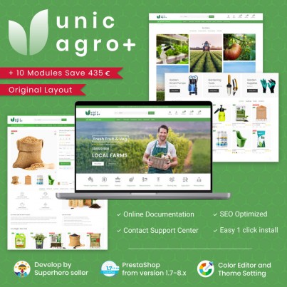 Unic Agro - Fertilizer & Agriculture, Garden Store Prestashop Theme