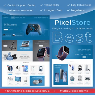 Pixel Store - Electronic & Games, Phones, Gadgets Template