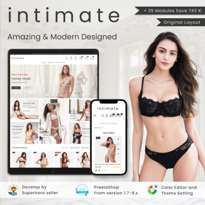 Intimate - Fashion Lingeria & Swimsuits, SexToys Store Template