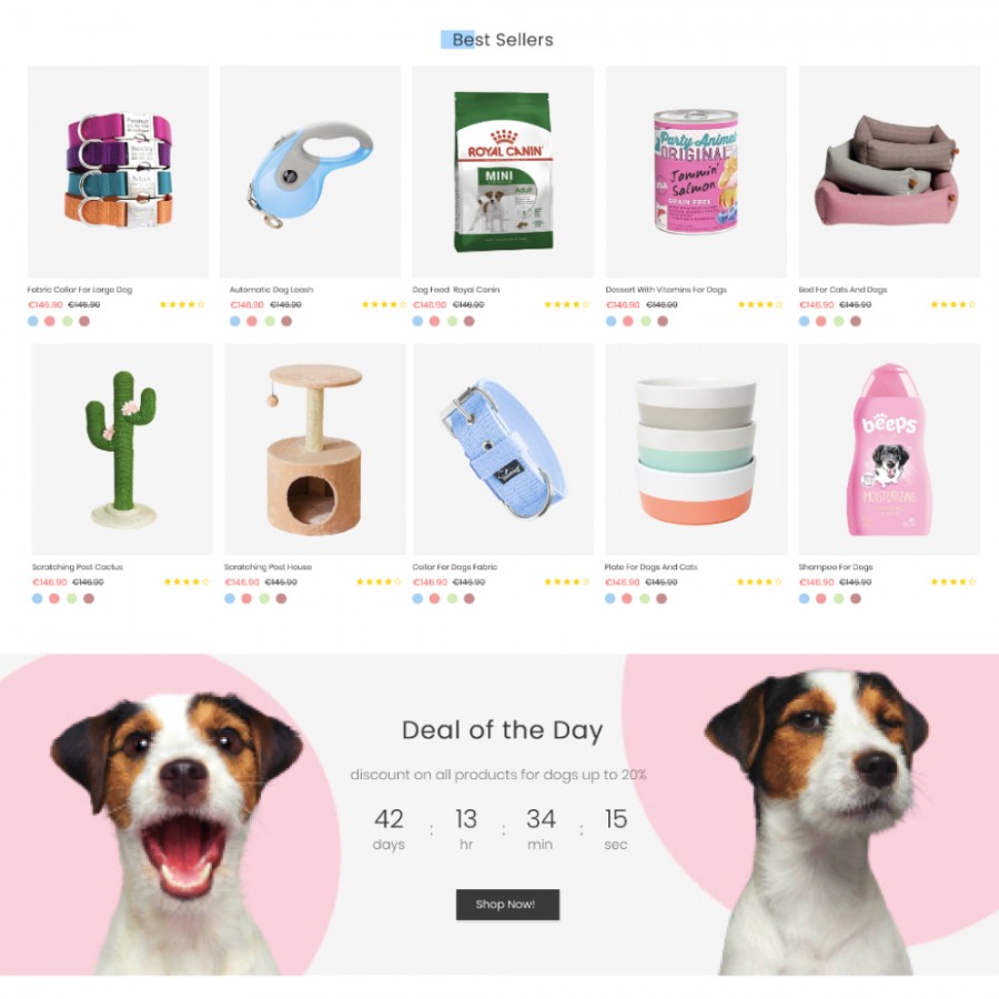 Animals Shop - Pets Care, Clothes, Toys, Food Prestashop Theme