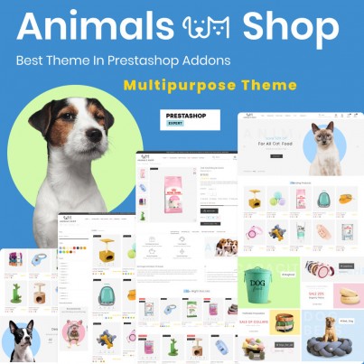 Animals Shop - Pets Care, Clothes, Toys, Food Prestashop Theme