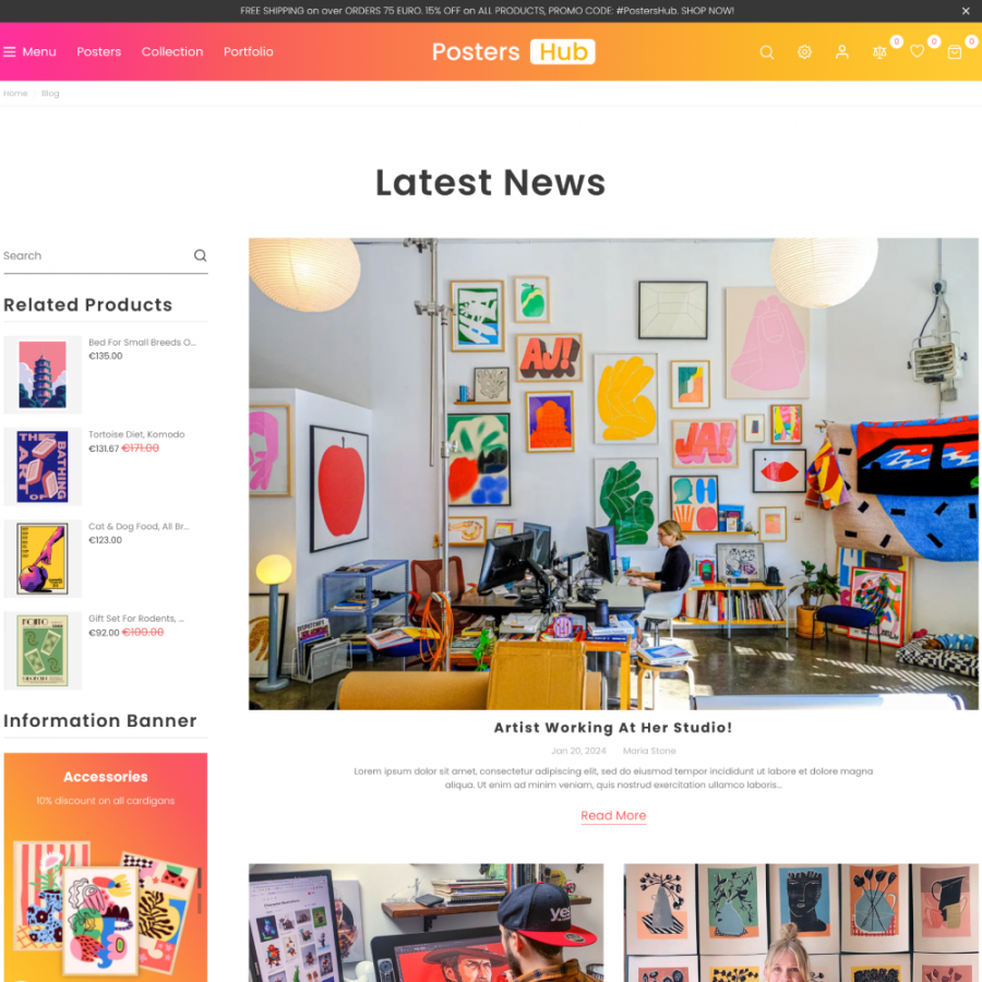 Posters Hub - Art, Books, Photos, Illustrations, Music Prestashop Theme