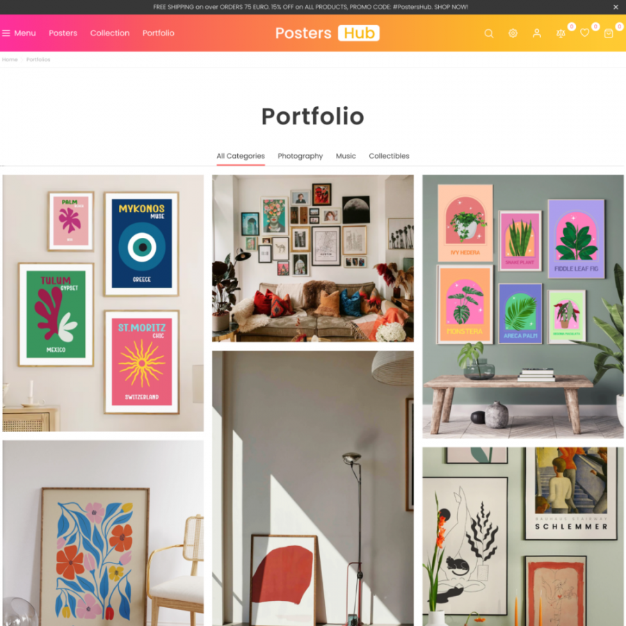 Posters Hub - Art, Books, Photos, Illustrations, Music Prestashop Theme