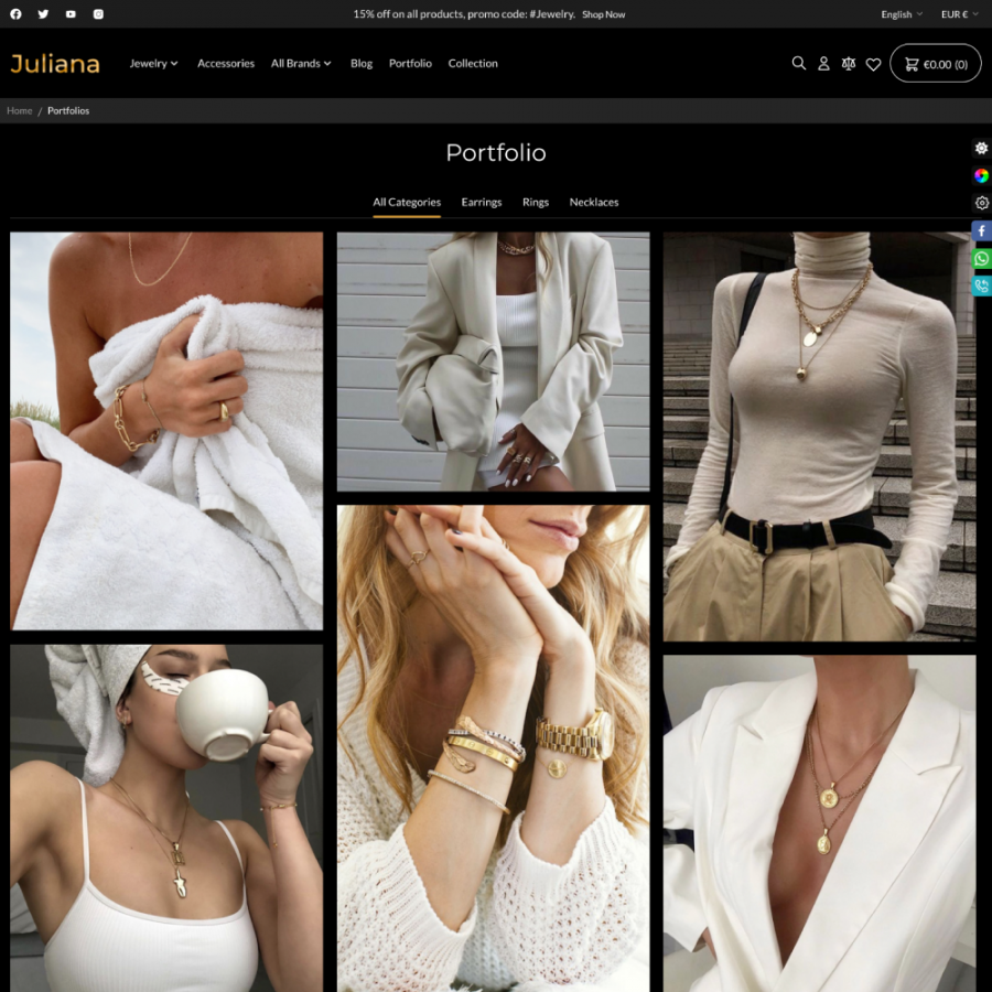 Juliana - Gold & Silver, Jewelry & Gems, Accessories Prestashop Theme