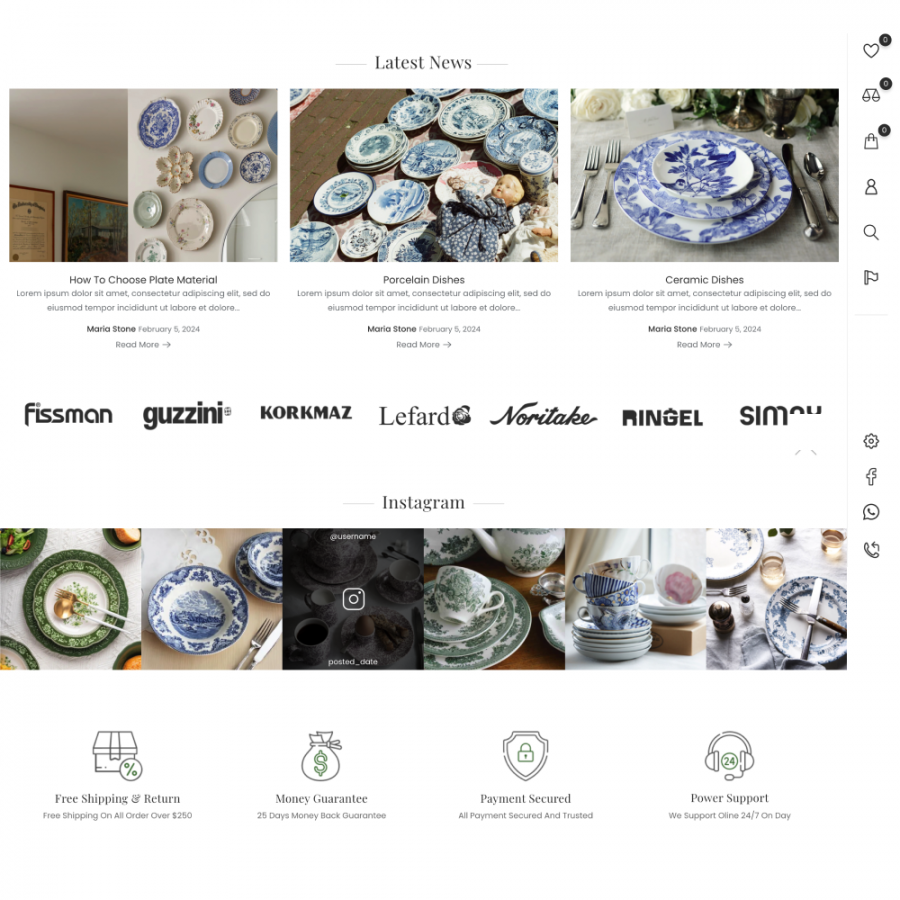 La Flor - Plates, Decor, Kitchen, Home, Furniture Store Prestashop Theme