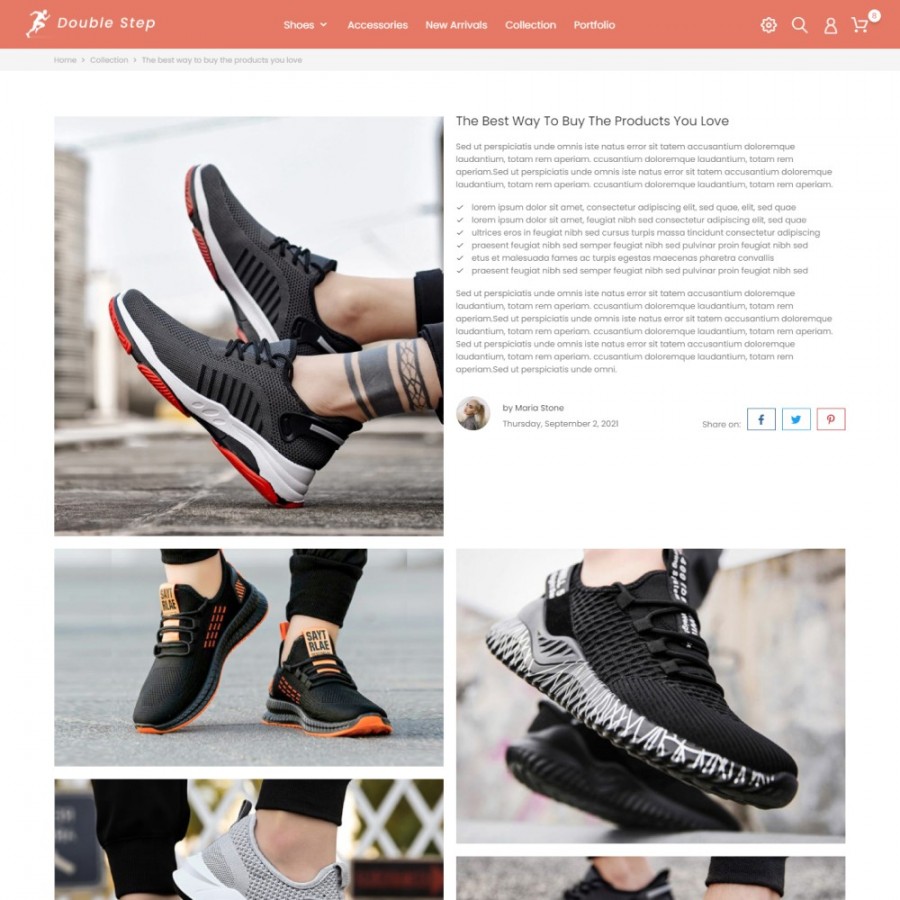 Double Step - Fashion & Shoes, Sport Clothes Prestashop Theme