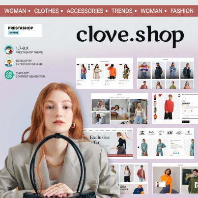 Clove Shop - Bags, Clothes & Shoes Prestashop Theme