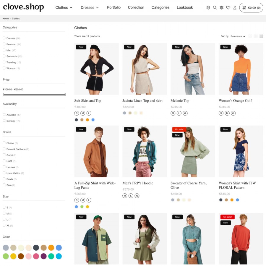 Clove Shop - Bags, Clothes & Shoes Prestashop Theme