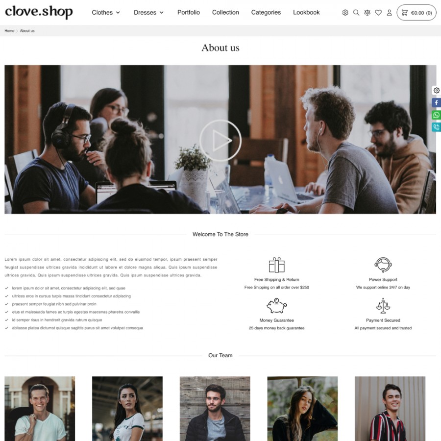 Clove Shop - Bags, Clothes & Shoes Prestashop Theme