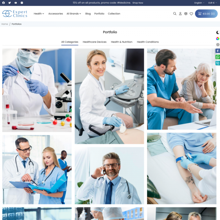 Expert Clinics - Goods for Medicine, Health and Beauty Prestashop Theme