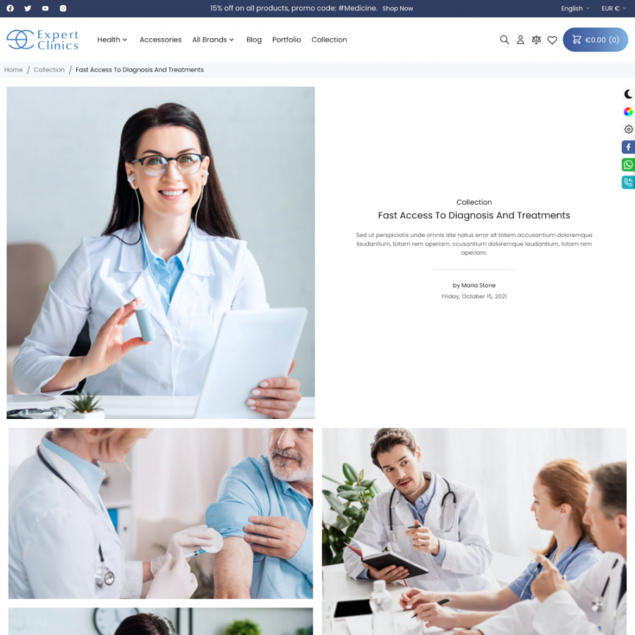 Expert Clinics - Goods for Medicine, Health and Beauty Prestashop Theme