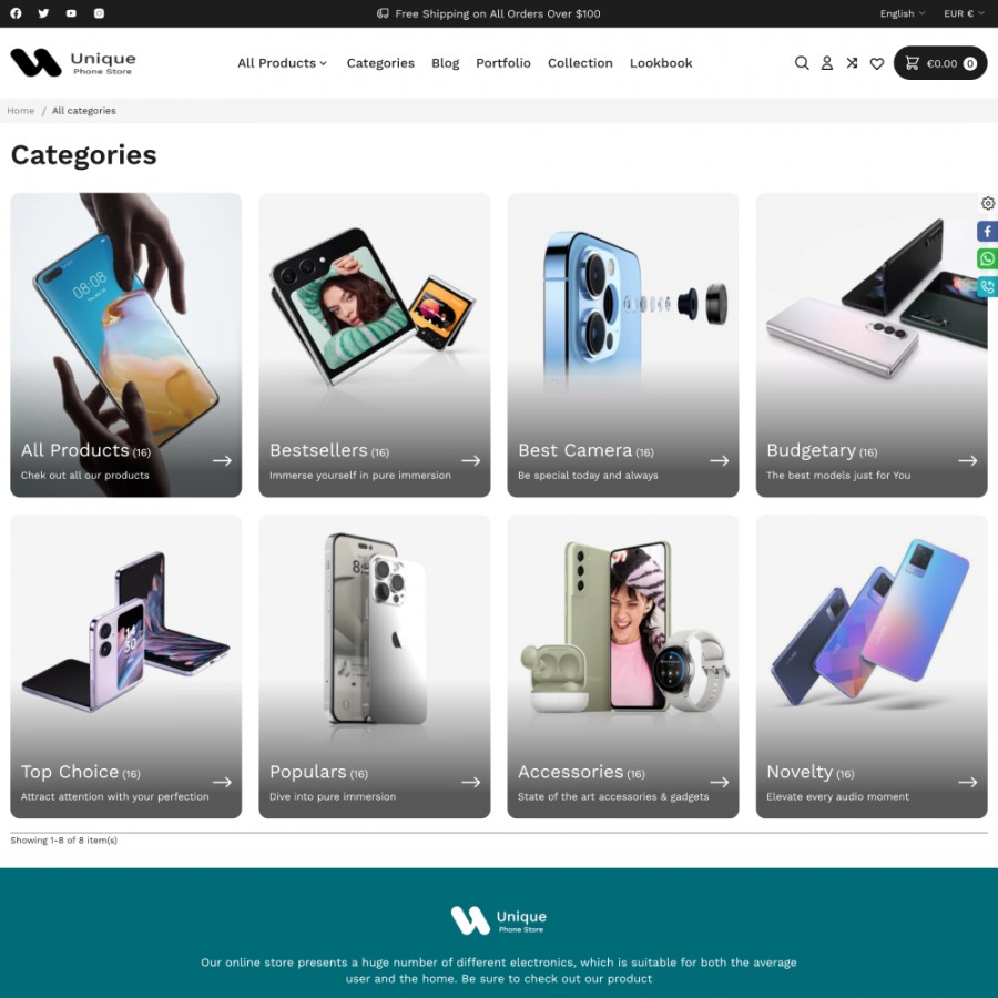 Unique - Phones, Electronics and Household Appliances Prestashop Theme