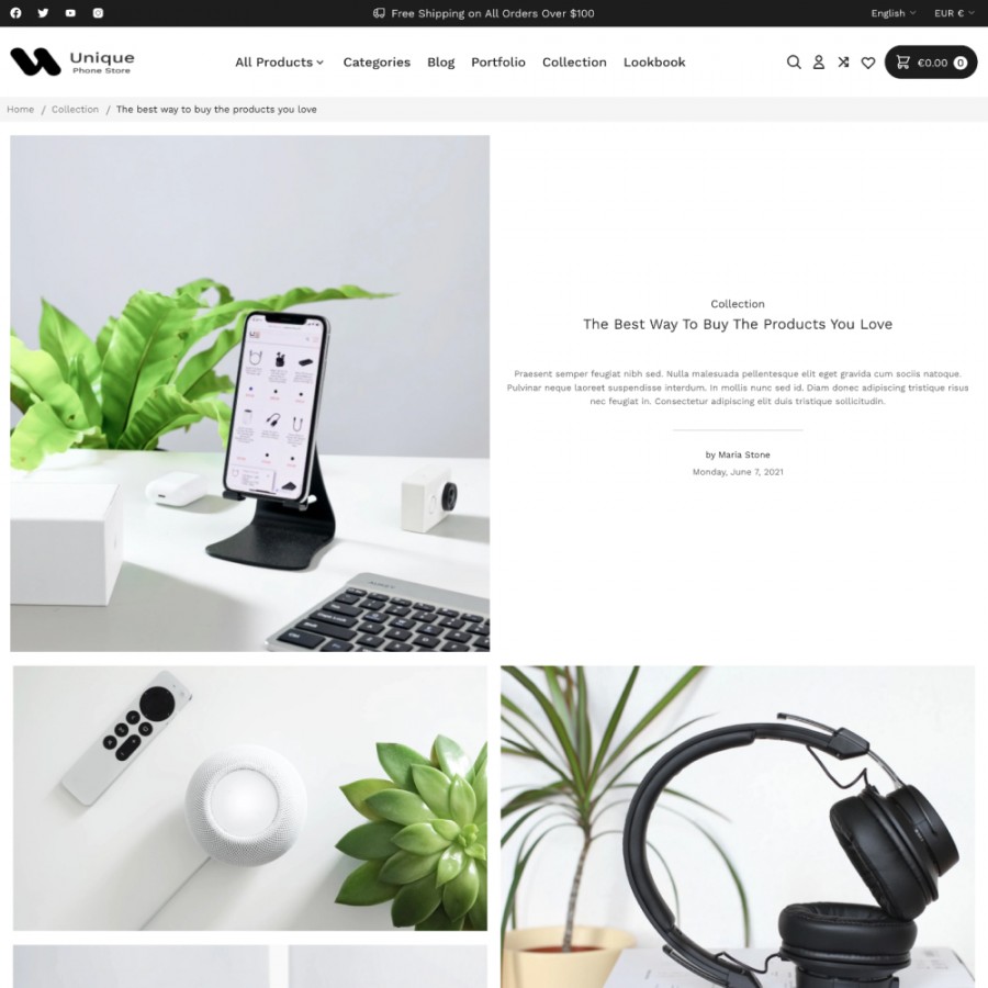 Unique - Phones, Electronics and Household Appliances Prestashop Theme