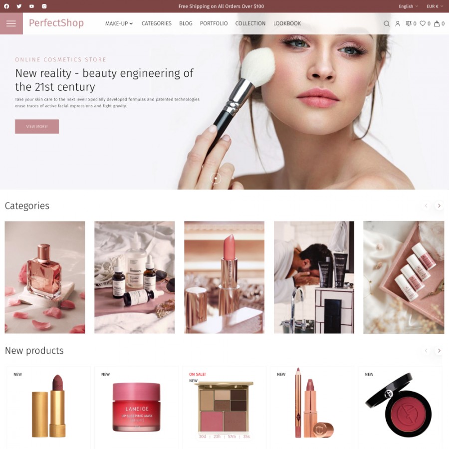 PerfectShop - Beauty and Cosmetics, Health, Medicine Prestashop Theme