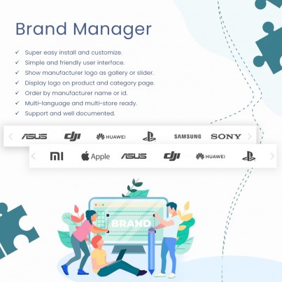Brand Manager - Partners Logo Carousel & Gallery Prestashop Module