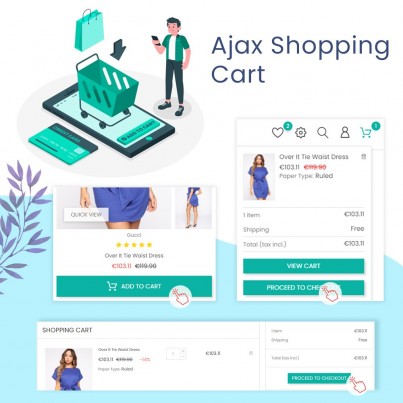 Ajax Shopping Cart - Popup & Drop Down Prestashop Module