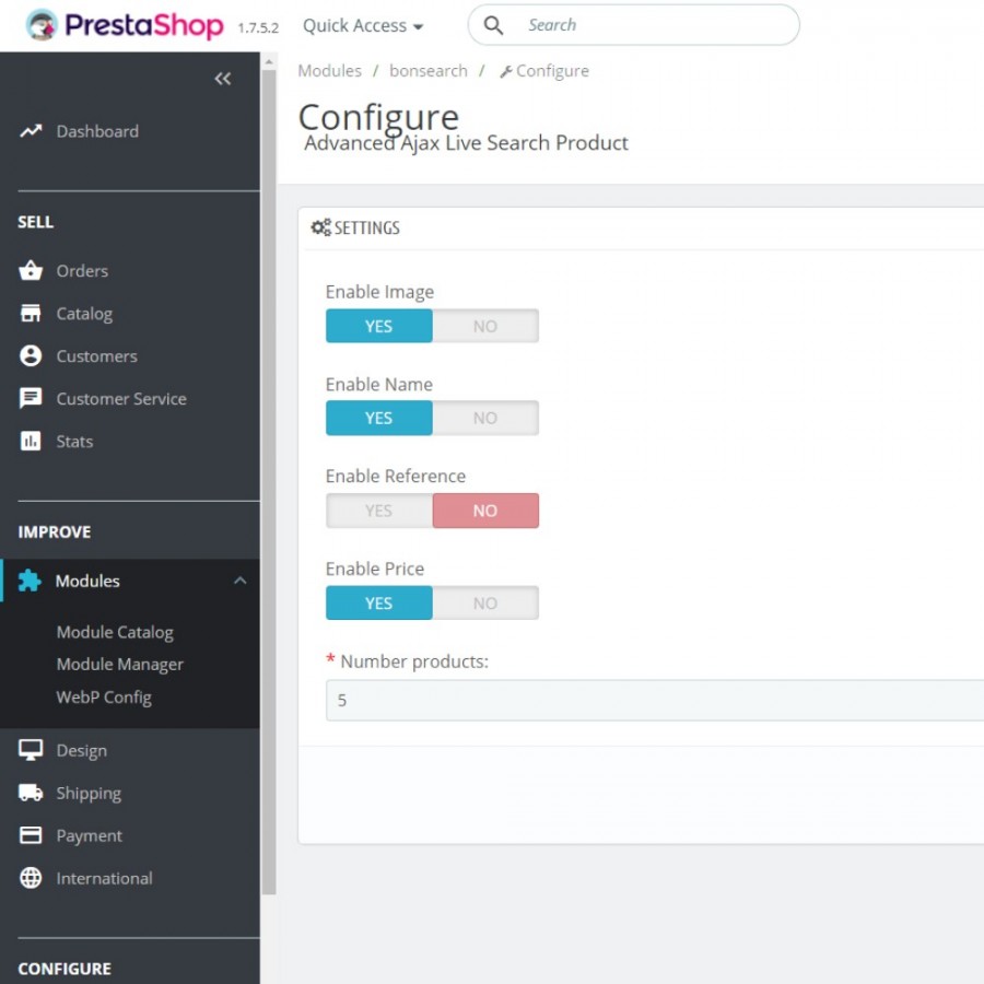 Advanced Ajax Live Search Product Prestashop Module