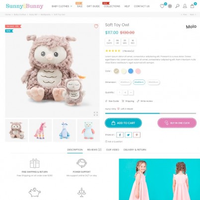 Sunny Bunny - Baby Clothes & Toys Prestashop Theme
