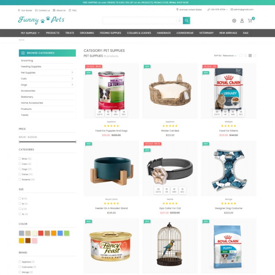Funny Pets - Products for Animals Prestashop Theme