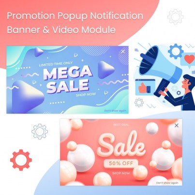 Promotion Popup Notification Banner & Video Prestashop Module