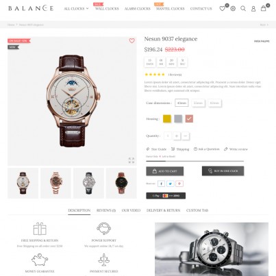 The Luxury - Fashion Watches, Jewelry & Bags Prestashop Theme