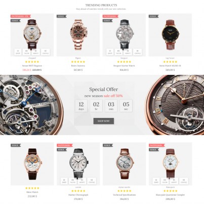The Luxury - Fashion Watches, Jewelry & Bags Prestashop Theme