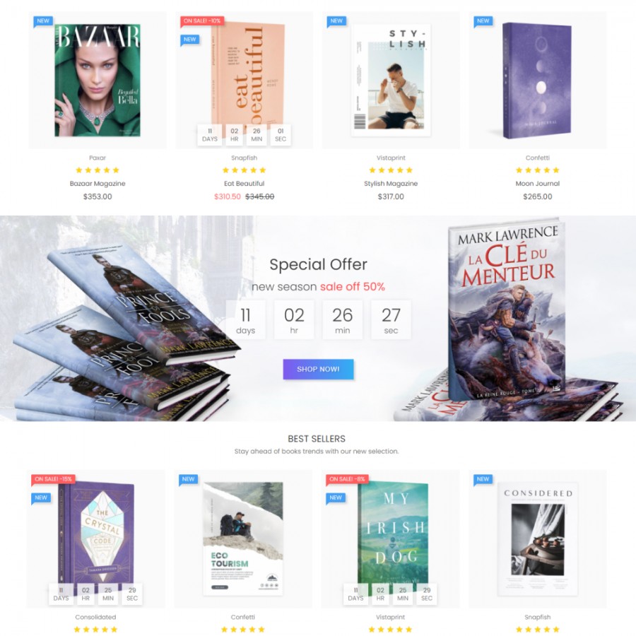 Publishing club - Decor, Culture, Print, Music Prestashop Theme