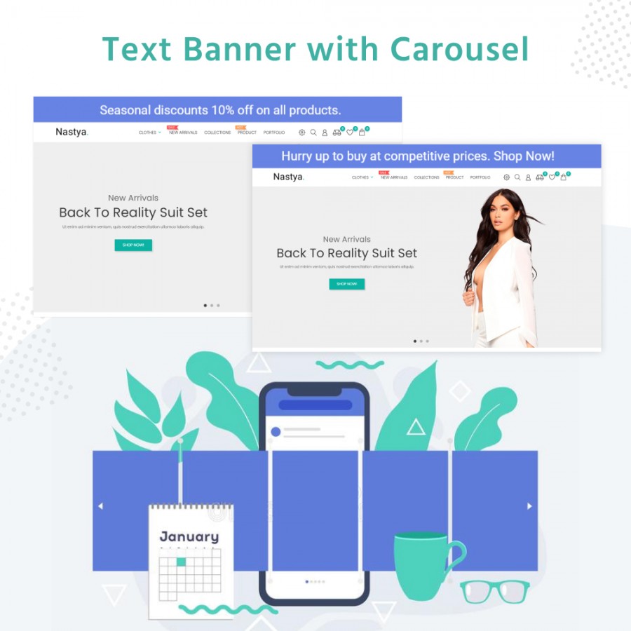 Text Banner with Carousel Free Prestashop Module
