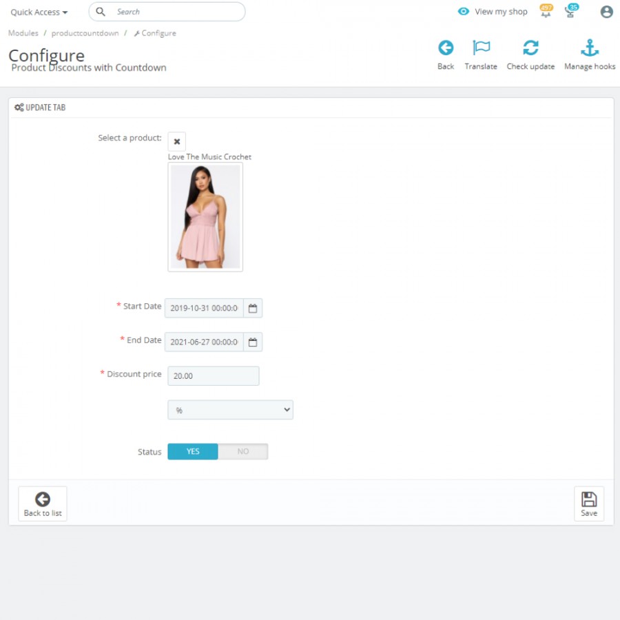 Product Discounts with Countdown Prestashop Module