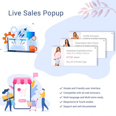 Live Sales Notification - Recent Sales Popups Prestashop Module