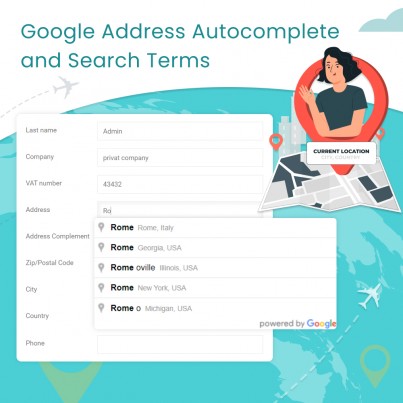 Google Address Autocomplete and Search Terms Prestashop Module