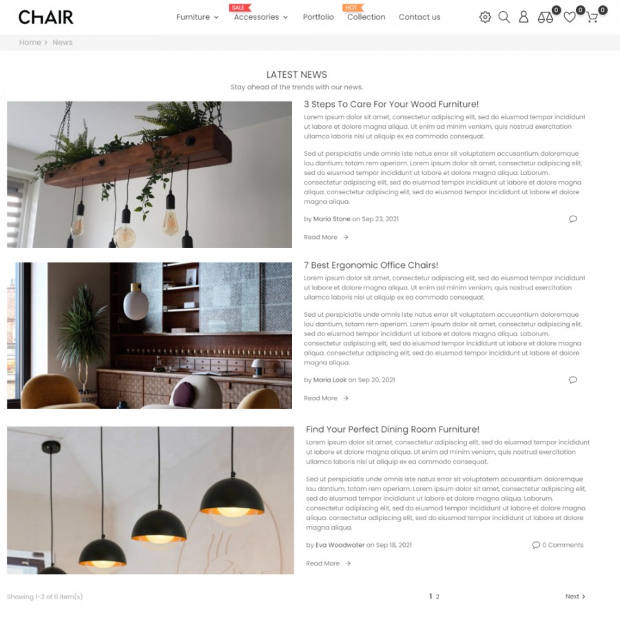 Chair Furniture - The New Style Interior & Decor, New Prestashop Theme