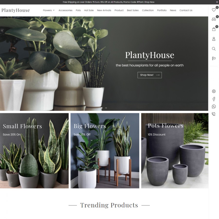 Planty House - Gardening & Houseplants, Art & Decor Prestashop Theme